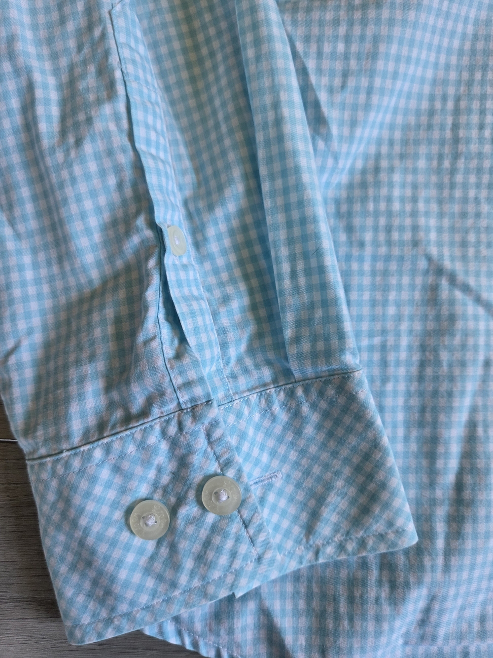 Lilly Pulitzer Light Blue Check Fitted Button Down 10 - Picture 7 of 9